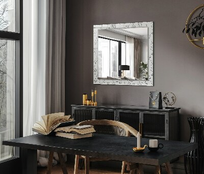 Rechthoekige spiegel met print Kattencontouren