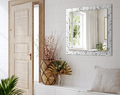 Rechthoekige spiegel met print Kattencontouren