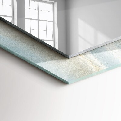 Rechthoekige spiegel met print Blauw onyxmarmer
