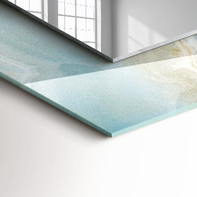 Rechthoekige spiegel met print Blauw onyxmarmer