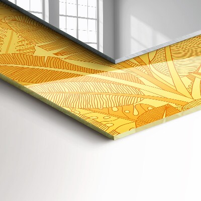 Rechthoekige spiegel met decoratie Oranje bladpatroon