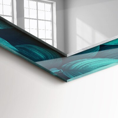 Rechthoekige spiegel met decoratie Groene bladeren