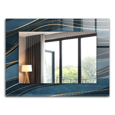 Rechthoekige spiegel met decoratie Abstracte lijnen