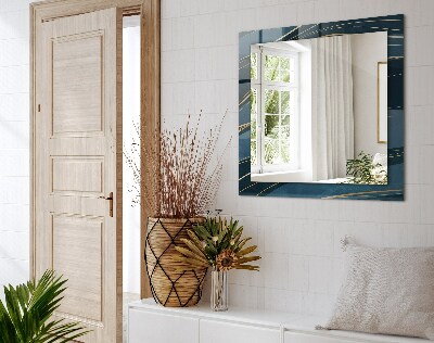 Rechthoekige spiegel met decoratie Abstracte lijnen