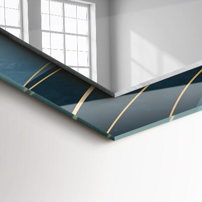 Rechthoekige spiegel met decoratie Abstracte lijnen