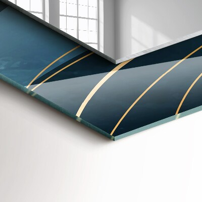 Rechthoekige spiegel met decoratie Abstracte lijnen