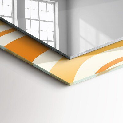Rechthoekige spiegel met decoratie Abstracte oranje patronen