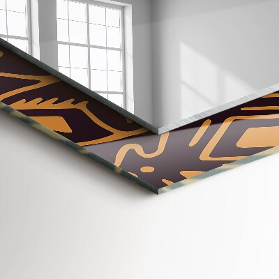 Rechthoekige spiegel met decoratie Etnisch patroon