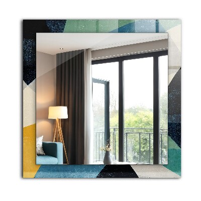 Rechthoekige spiegel met decoratie Abstracte kleurrijke patronen