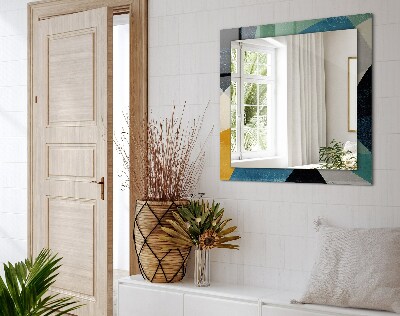 Rechthoekige spiegel met decoratie Abstracte kleurrijke patronen