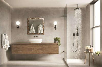 Rechthoekige spiegel met print De vos en de uil