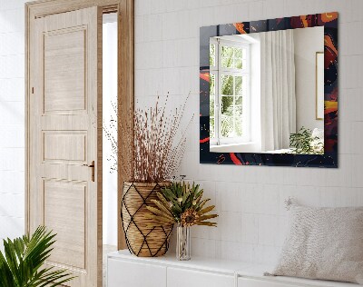 Rechthoekige spiegel met decoratie Vulkanische lava