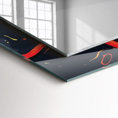 Rechthoekige spiegel met decoratie Vulkanische lava