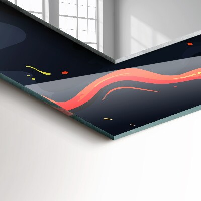 Rechthoekige spiegel met decoratie Vulkanische lava