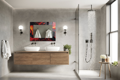 Rechthoekige spiegel met print Abstracte Lava