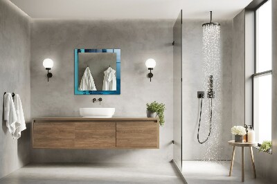 Rechthoekige spiegel met print Abstracte blauwe kunst