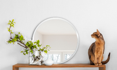 Ronde spiegel witte rand