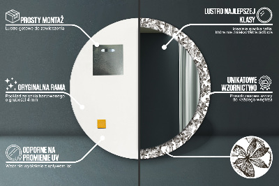 Ronde spiegel met decoratie Tropische bladeren