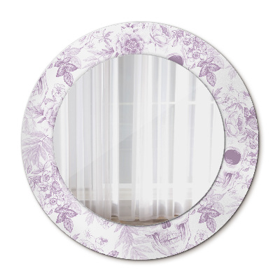 Bedrukte ronde spiegel Schedels