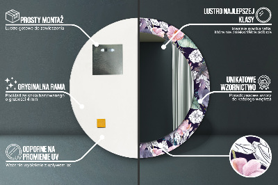 Ronde spiegel met decoratie Reigers vogels