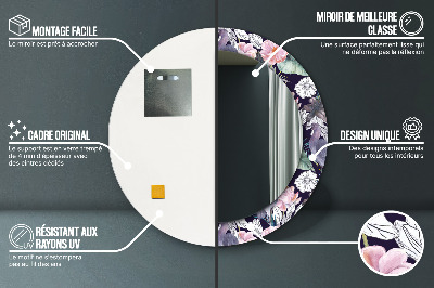 Ronde spiegel met decoratie Reigers vogels