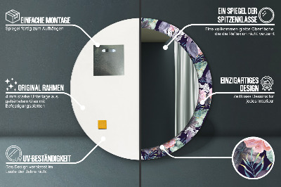 Ronde spiegel met decoratie Reigers vogels