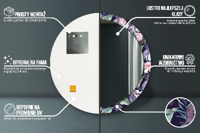 Ronde spiegel met decoratie Reigers vogels