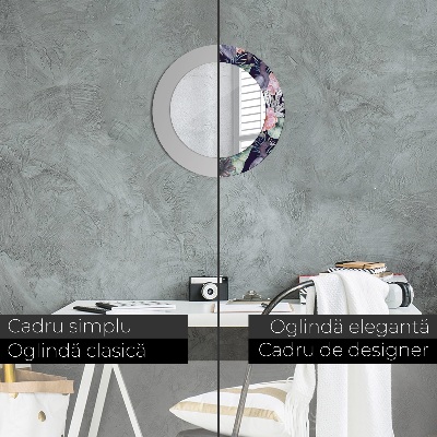 Ronde spiegel met decoratie Reigers vogels