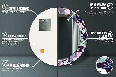 Ronde spiegel met decoratie Reigers vogels