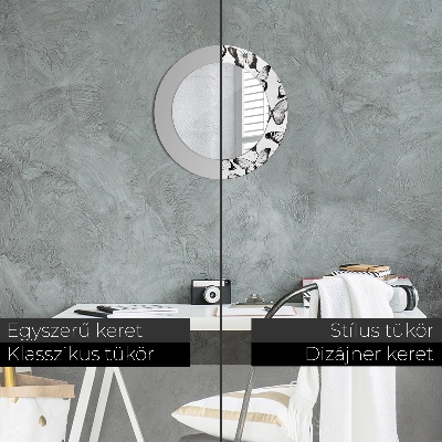 Bedrukte ronde spiegel Vlinder