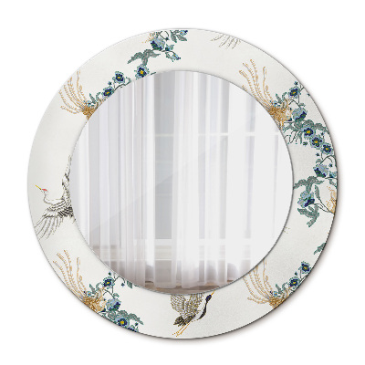 Ronde spiegel met decoratie Chinoserie