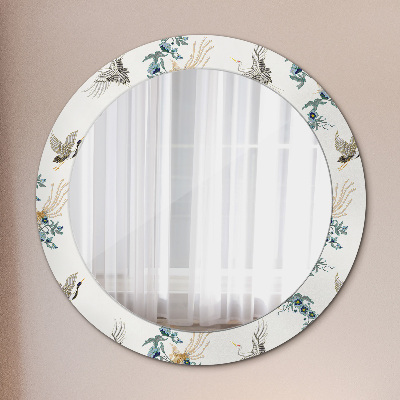 Ronde spiegel met decoratie Chinoserie