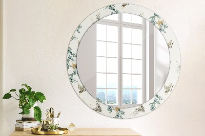 Ronde spiegel met decoratie Chinoserie