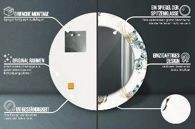 Ronde spiegel met decoratie Chinoserie