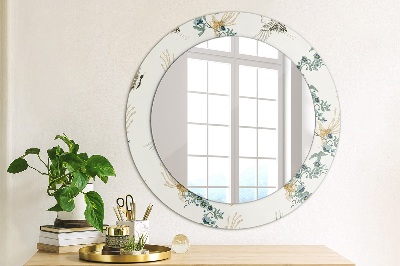 Ronde spiegel met decoratie Chinoserie