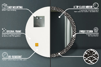 Ronde spiegel met decoratie Oosterse schalen