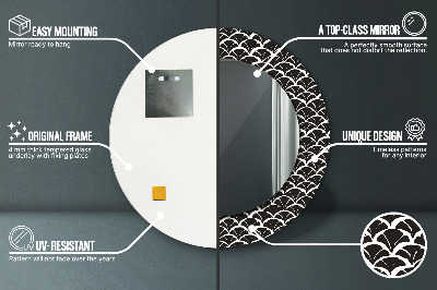 Ronde spiegel met decoratie Oosterse schalen