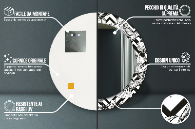 Ronde spiegel met decoratie Kolibries