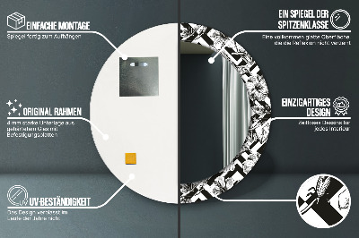 Ronde spiegel met decoratie Kolibries
