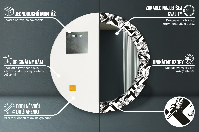 Ronde spiegel met decoratie Kolibries