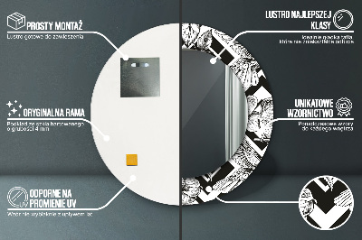 Ronde spiegel met decoratie Kolibries
