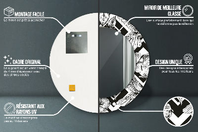Ronde spiegel met decoratie Kolibries