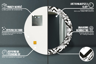 Ronde spiegel met decoratie Kolibries
