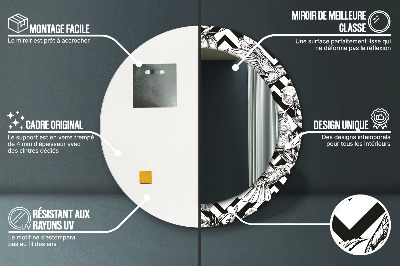 Ronde spiegel met decoratie Kolibries