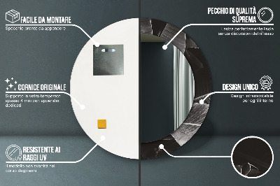 Ronde spiegel met decoratie Tropische palmbomen