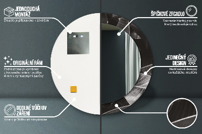 Ronde spiegel met decoratie Tropische palmbomen