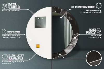 Ronde spiegel met decoratie Tropische palmbomen