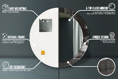 Ronde spiegel met decoratie Tropische palmbomen