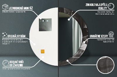 Ronde spiegel met decoratie Tropische palmbomen