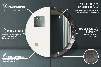 Ronde spiegel met decoratie Tropische palmbomen